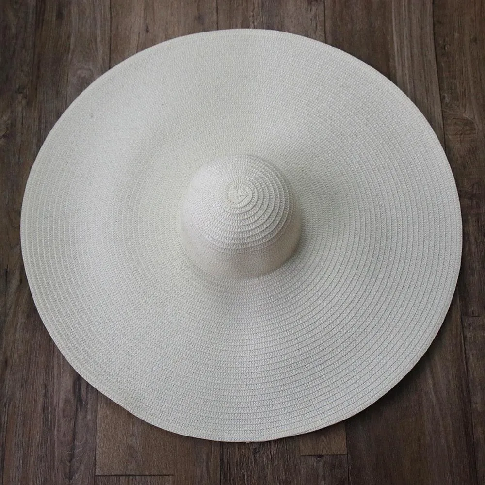 Beach Hat, Large Wide Brim Straw Sun Hats, Oversized Anti UV 50 Summer Hat