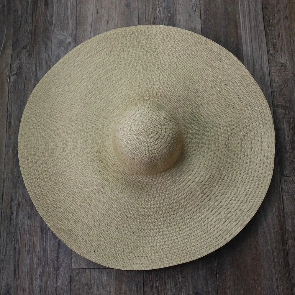 Beach Hat, Large Wide Brim Straw Sun Hats, Oversized Anti UV 50 Summer Hat