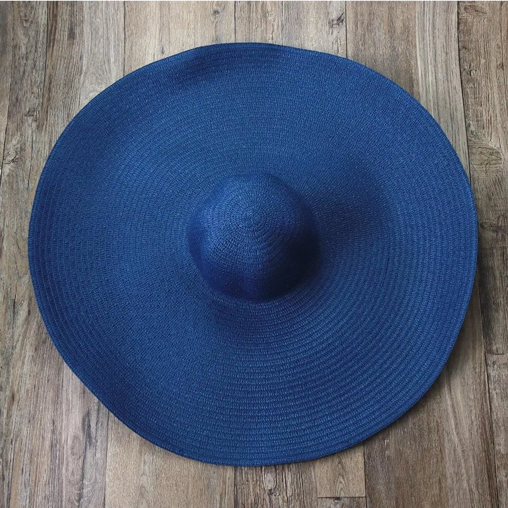 Beach Hat, Large Wide Brim Straw Sun Hats, Oversized Anti UV 50 Summer Hat