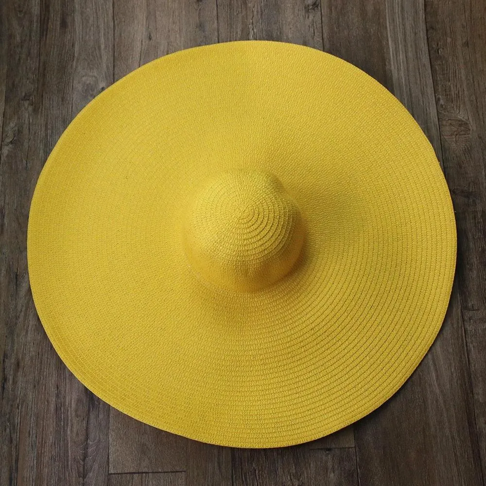 Beach Hat, Large Wide Brim Straw Sun Hats, Oversized Anti UV 50 Summer Hat