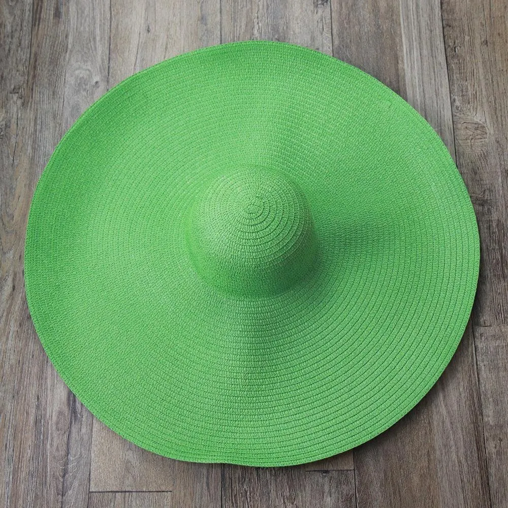 Beach Hat, Large Wide Brim Straw Sun Hats, Oversized Anti UV 50 Summer Hat