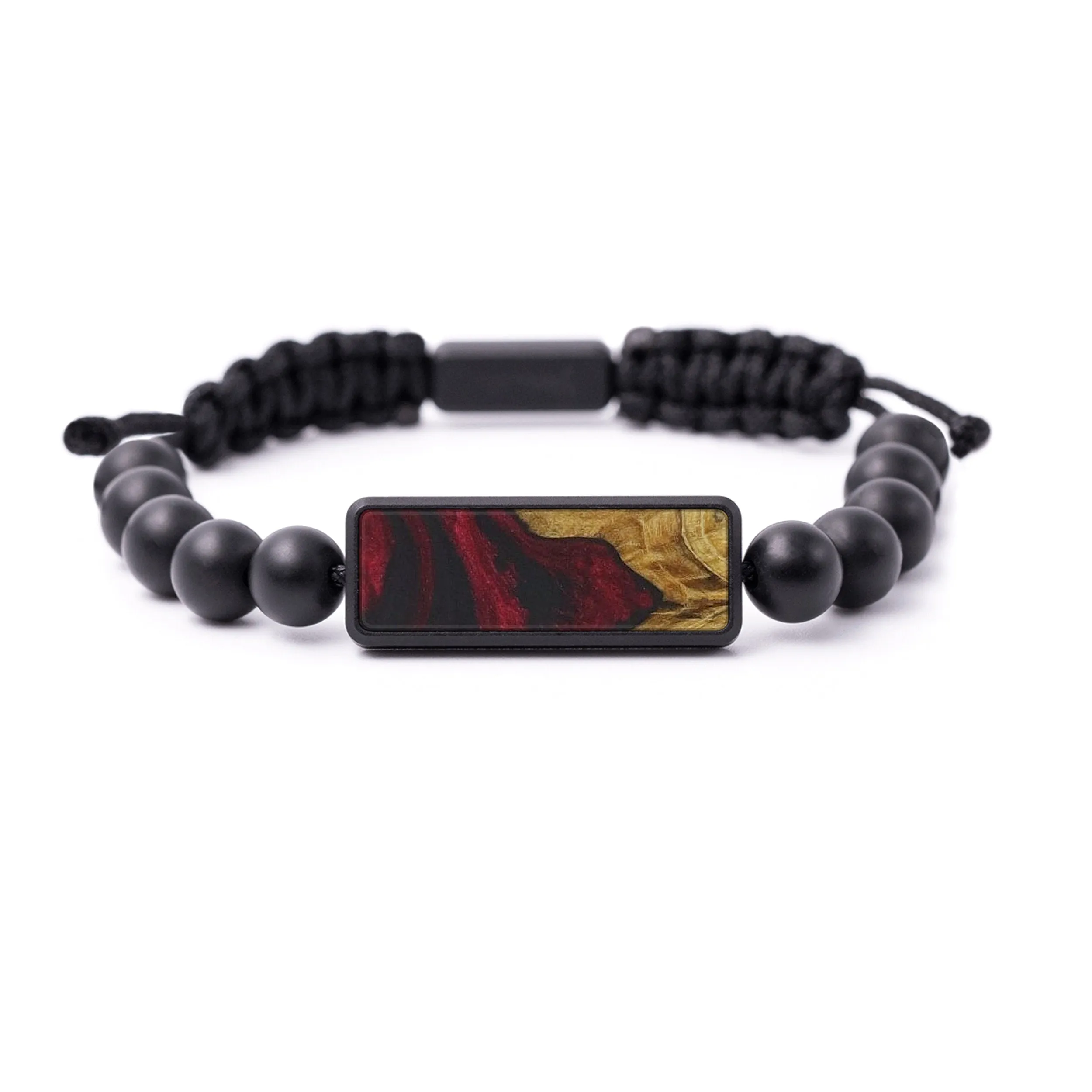 Bead Wood Resin Bracelet - Cherin (Dark Red, 584600)