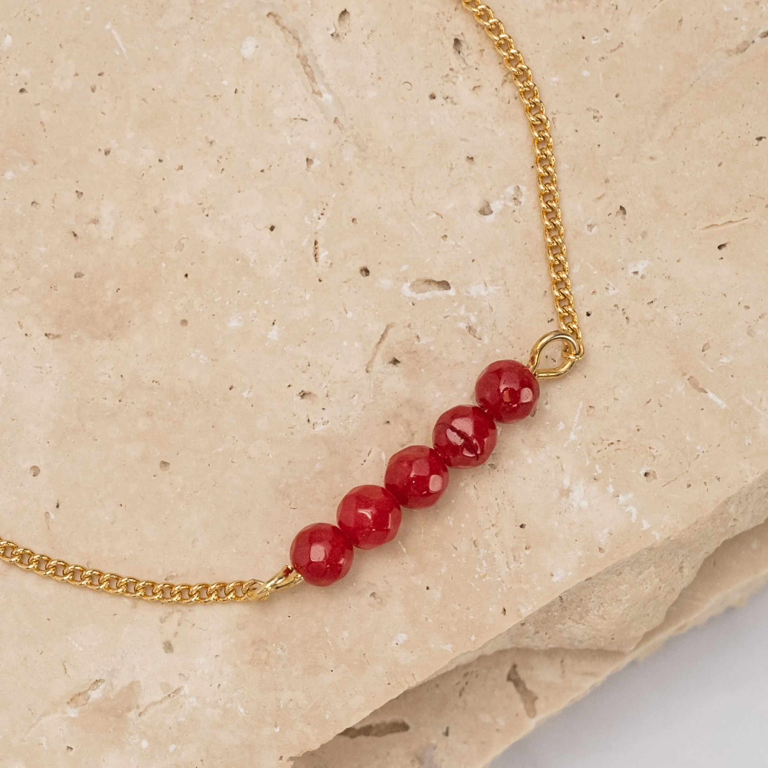 Birthstone 14k gold plated bracelet - Petite