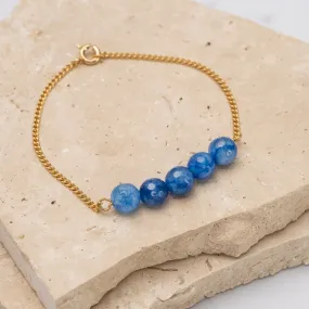 Birthstone 14k gold plated bracelet