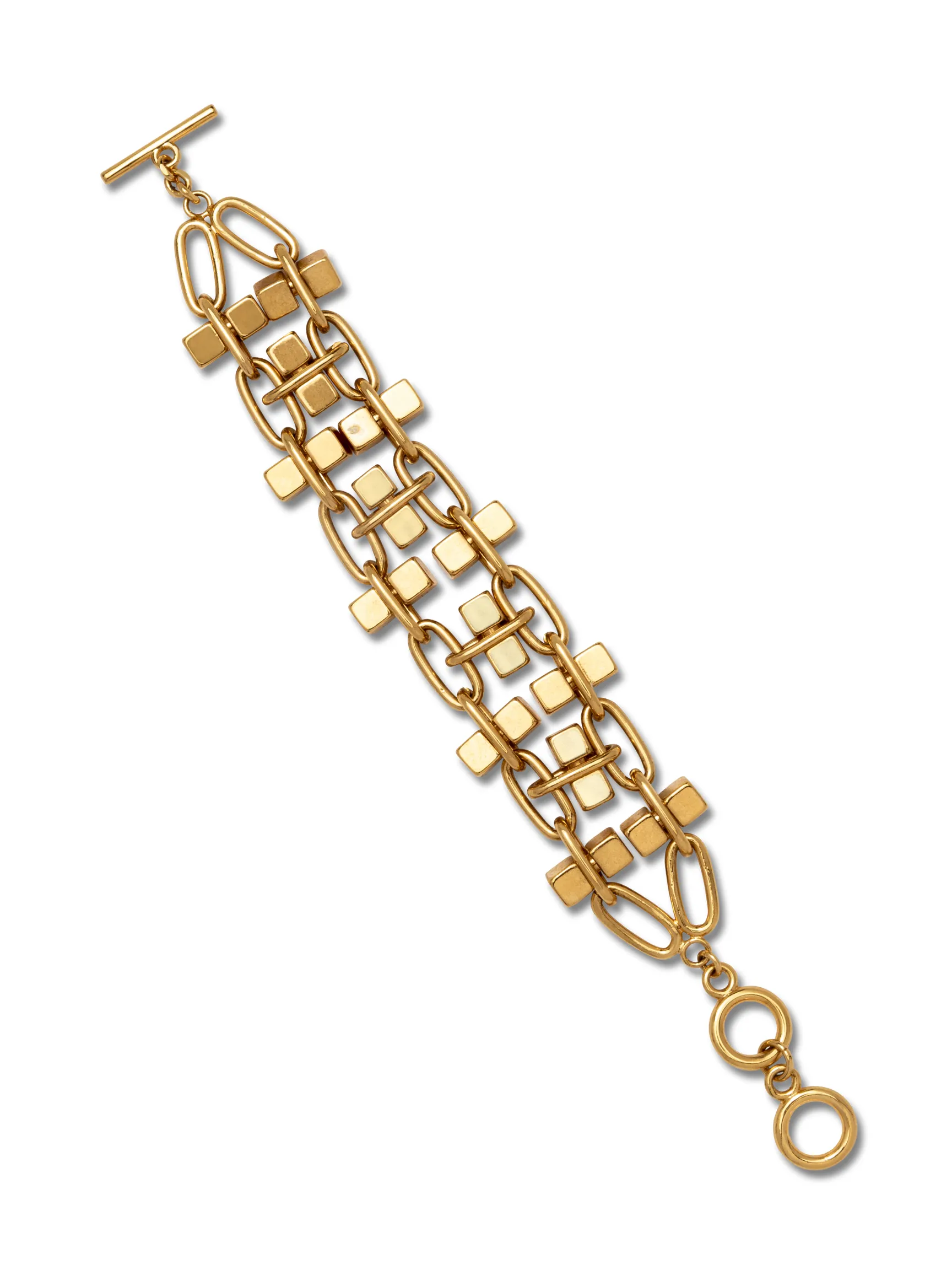 Blockbuster Gold Chain Wider Bracelet