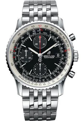 Breitling Navitimer 1 Chronograph 41 Watch - Steel Case - Black Dial - Steel Pilot Bracelet - A13324121B1A1