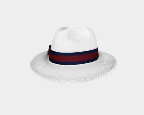 C. White Nautical Fedora Style Hat - The Milan