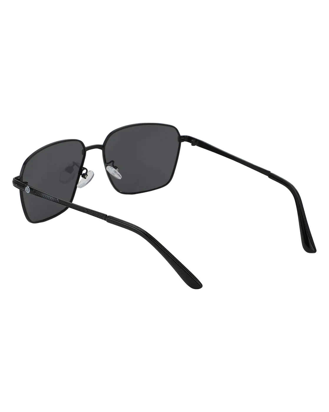 Carlton London Black Toned Black Polarised And Uv Protected Lens Mens Rectangle Sunglasses For Men