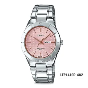 Casio Ladies' Standard Analog Silver Stainless Steel Band Watch LTP1410D-4A2 LTP-1410D-4A2