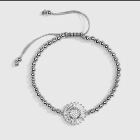 CC Circle pave bracelet- adjustable