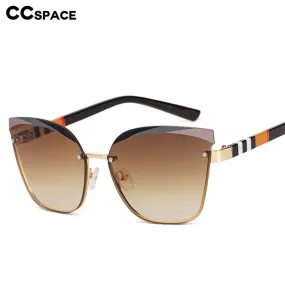 CCspace Women's Rimless Cat Eye Alloy Frame Sunglasses 49123