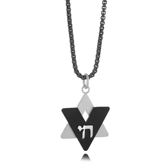 Chai Star of David Necklace