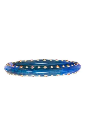 Citrine Peridot Blue Bakelite Bangle