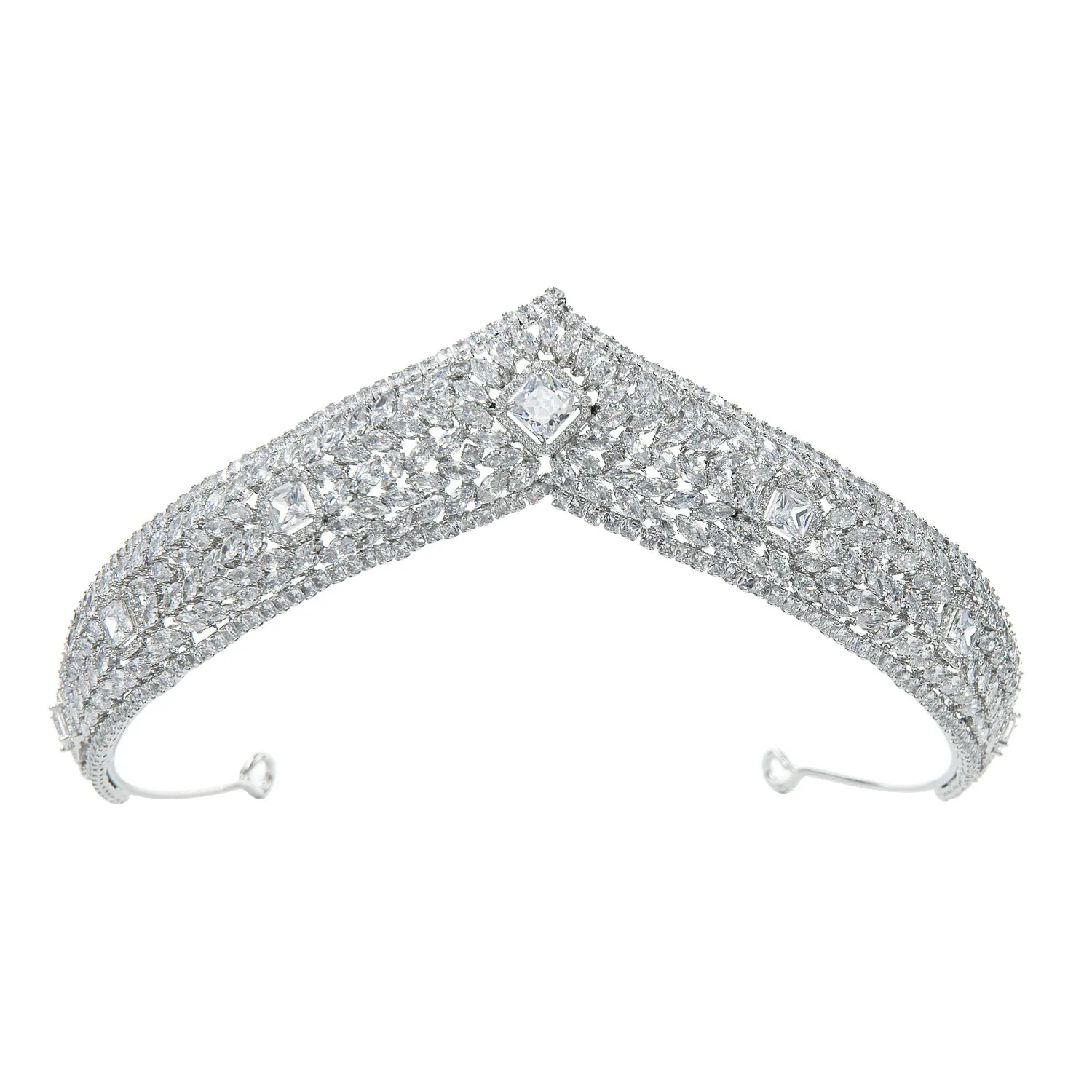 Class 5A Zirconia Wedding Tiara,Crystal Bride Tiaras for Bride FK93750