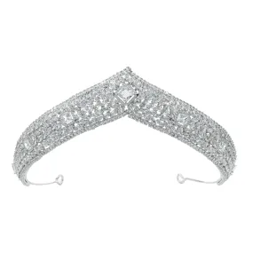 Class 5A Zirconia Wedding Tiara,Crystal Bride Tiaras for Bride FK93750