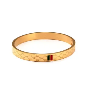 Classy Men 8mm Gold Luxury Bangle Bracelet