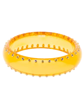 Clear Orange Bakelite Bangle