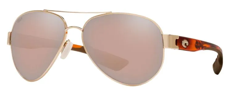 Costa Del Mar South Point Rose Gold Frame - Copper Silver Mirror 580 Plastic Lens - Polarized Sunglasses