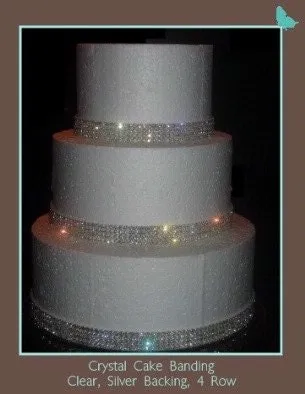 Crystal Diamante rhinestone ribbon flexible trim for cakes AB or CLEAR 1yrd by Crystal wedding uk