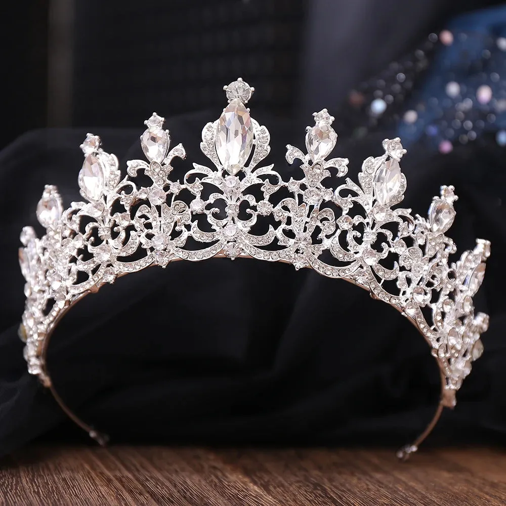 Crystal Rhinestone Tiara Crown Hair Accessory for Women