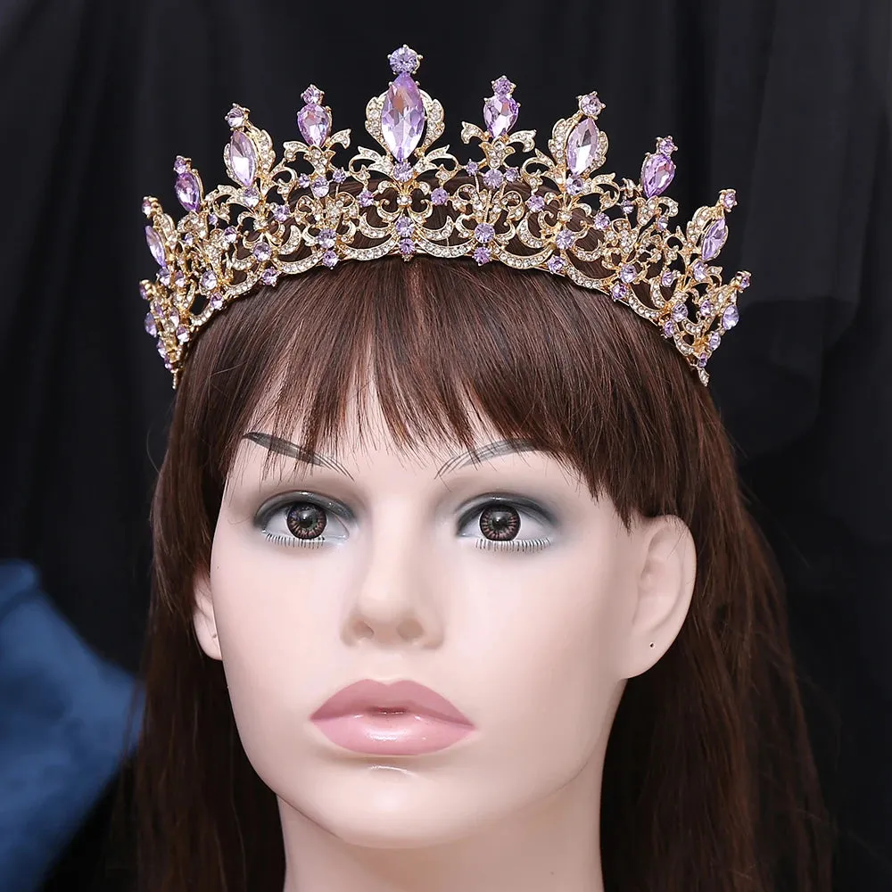 Crystal Rhinestone Tiara Crown Hair Accessory for Women