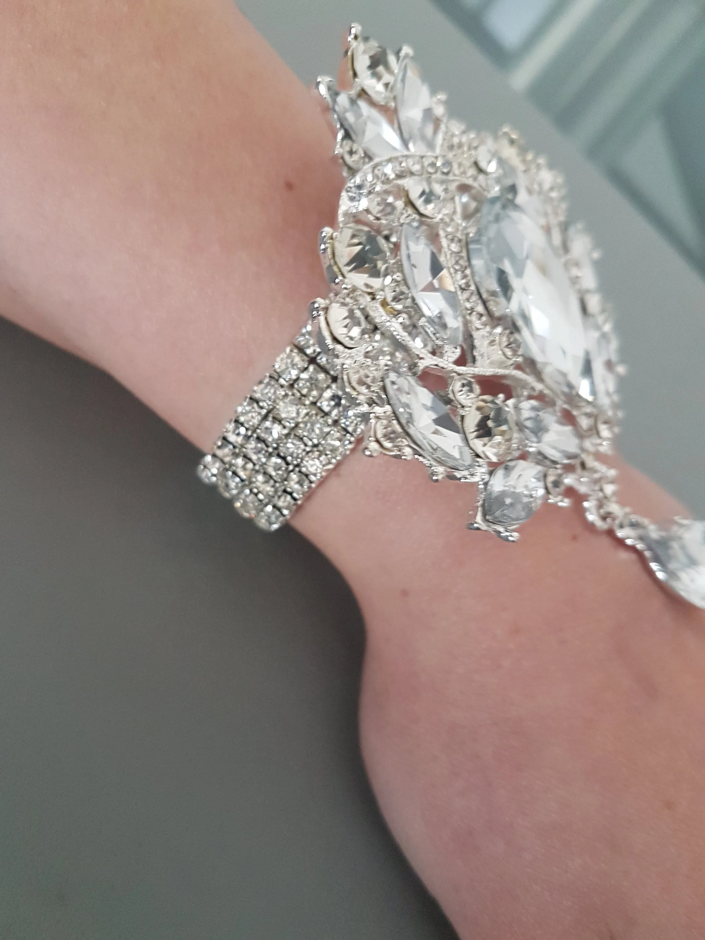 Crystal wrist corsage  -SEVERAL DESIGNS see chart to choose by Crystal wedding uk