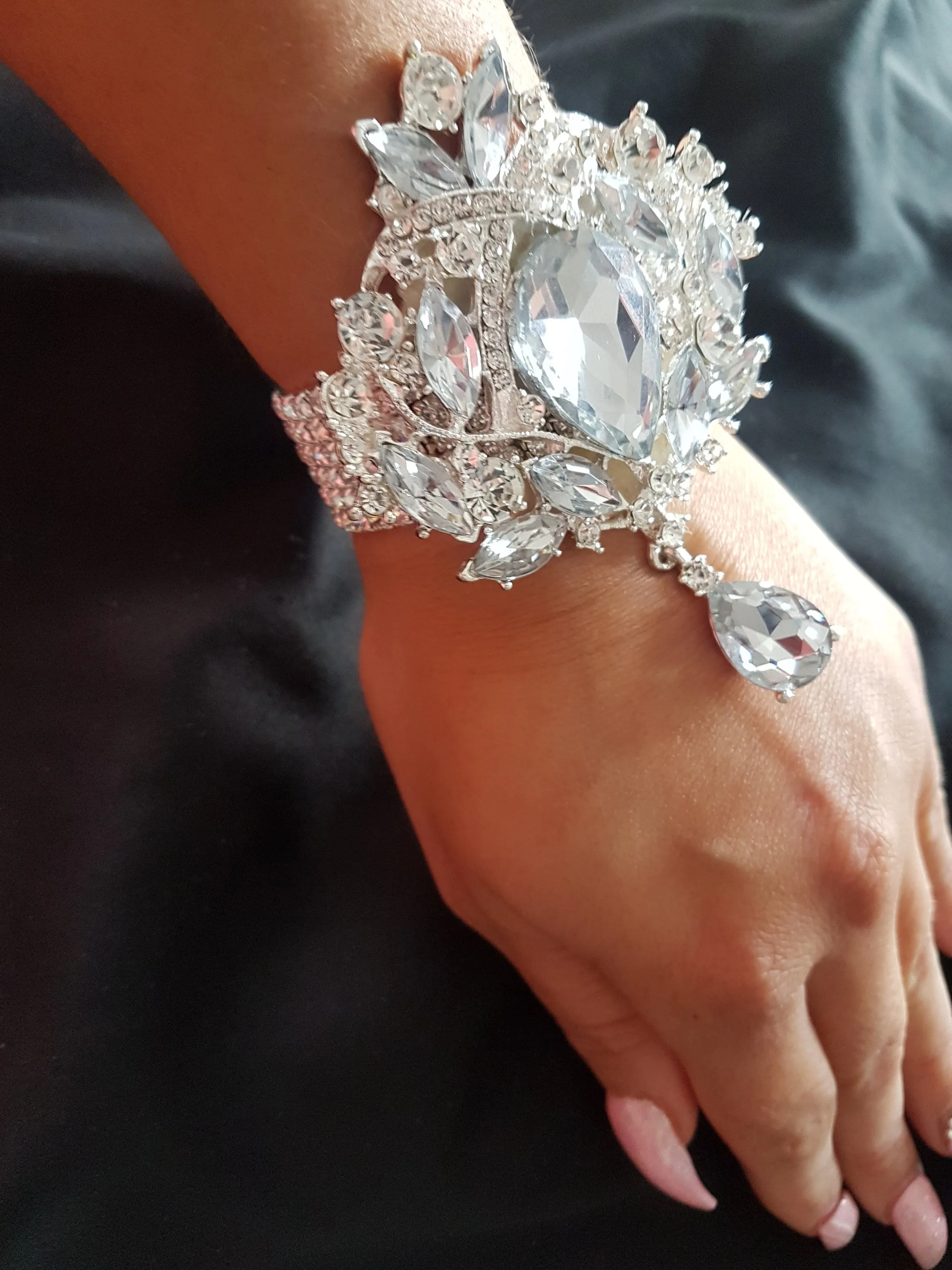 Crystal wrist corsage  -SEVERAL DESIGNS see chart to choose by Crystal wedding uk