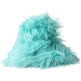 Dolce & Gabbana Mint Green Acrylic Fur Womens Bucket Hat