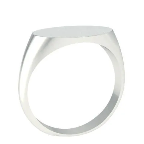 Elongated Oval Signet Ring for Women - 17mm x 11mm