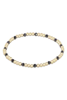 EN Sincerity Gold Pattern Bracelet - Faceted Onyx