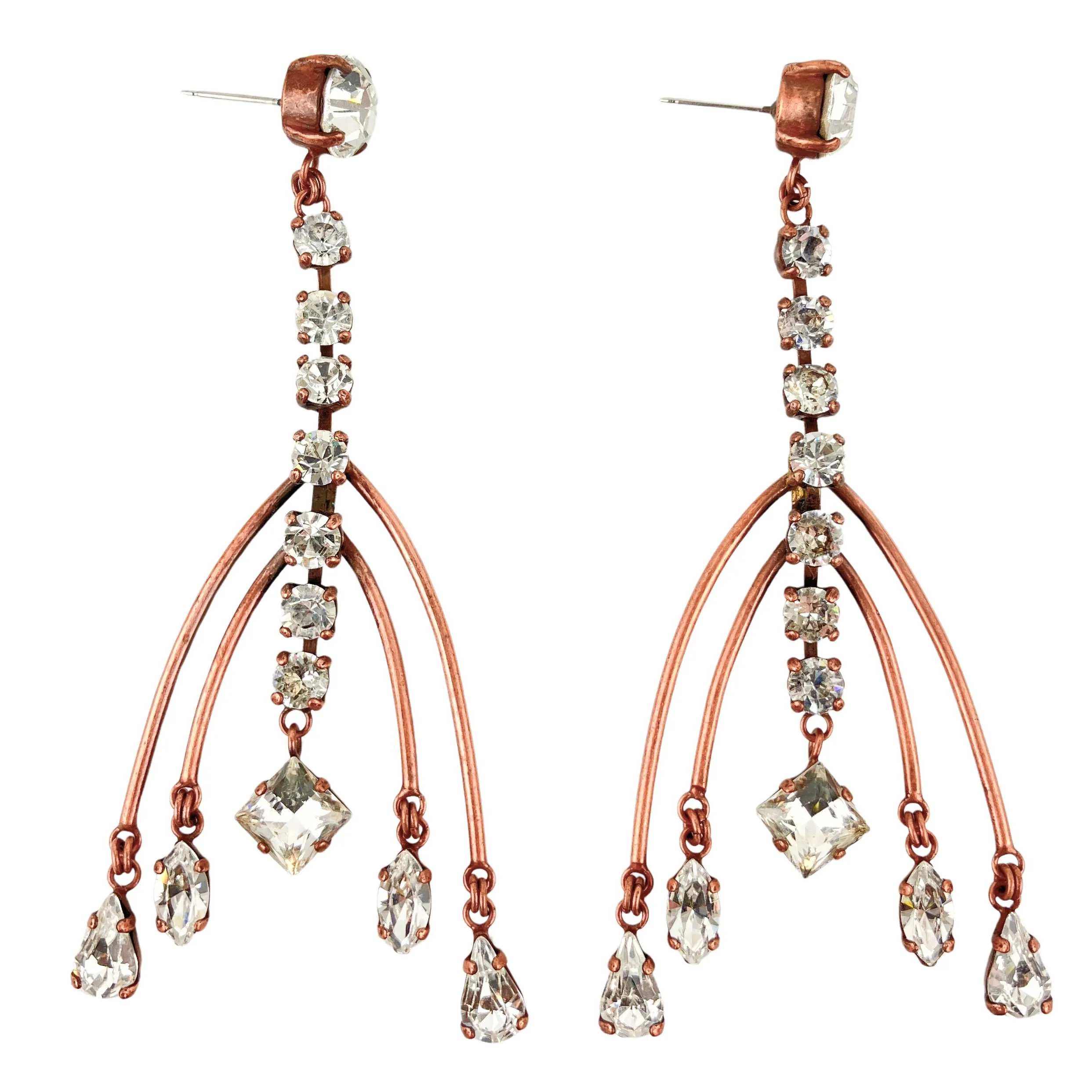 Erickson Beamon Chandelier Earrings in Copper