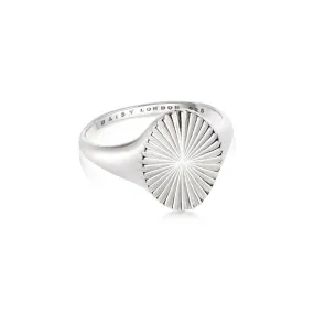 Estée Lalonde Sunburst Signet Ring Sterling Silver