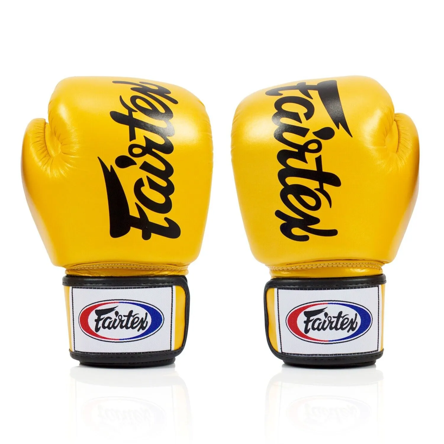 Fairtex BGV19 Deluxe Tight Fit Leather Boxing Gloves Muay Thai  Black / Gold