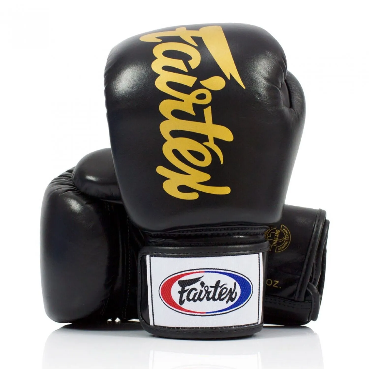 Fairtex BGV19 Deluxe Tight Fit Leather Boxing Gloves Muay Thai  Black / Gold