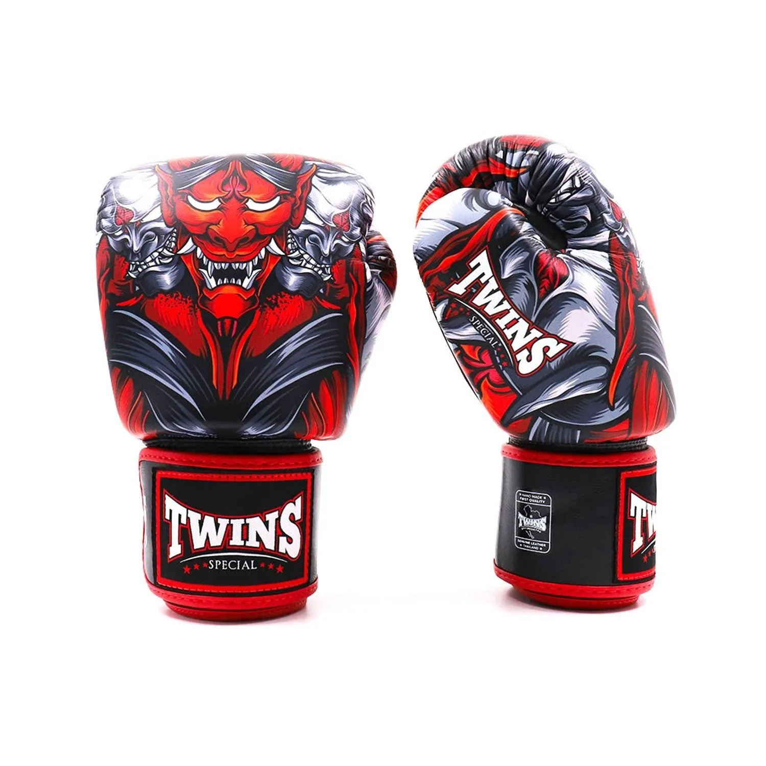 FBGVL3-58 Twins Kabuki Boxing Gloves Black-Red