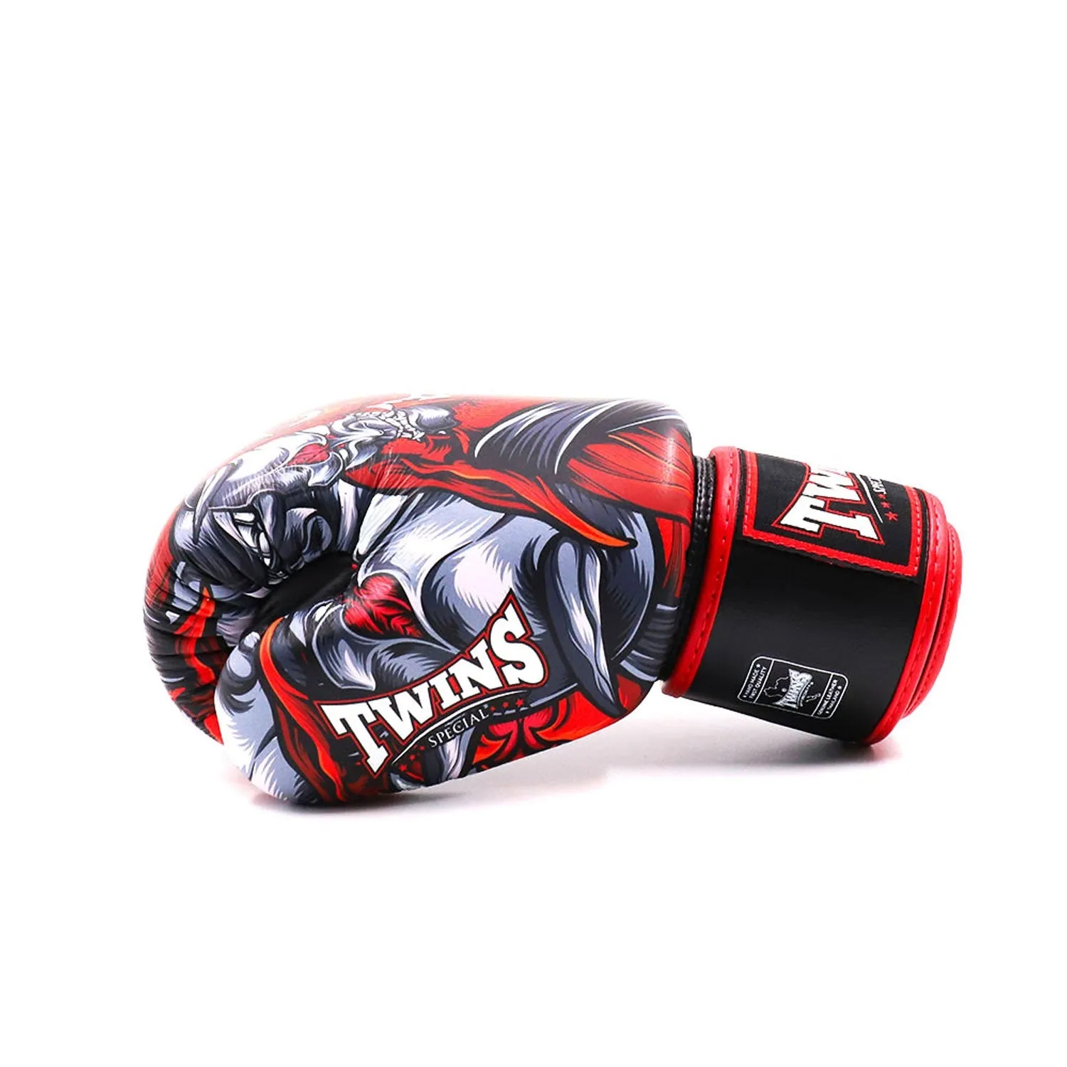 FBGVL3-58 Twins Kabuki Boxing Gloves Black-Red