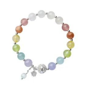 Fortune's Favor Sterling Silver Crystal Bracelet with Star Pendant