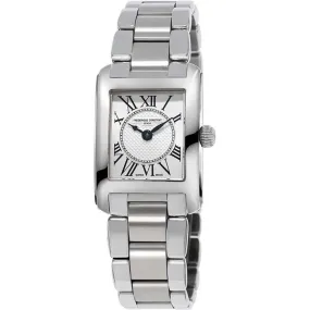 Frederique Constant Ladies CARREE 23X21MM Silver Guilloche Pattern Dial Link Bracelet Stainless Steel Watch