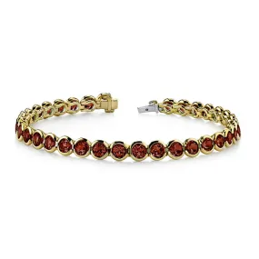 Garnet 14K Yellow Gold Bracelet