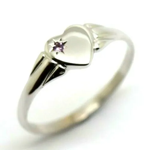 Genuine 9ct 9K Yellow, Rose or White Gold / 375, Amethyst (Birthstone Of February) Signet Ring