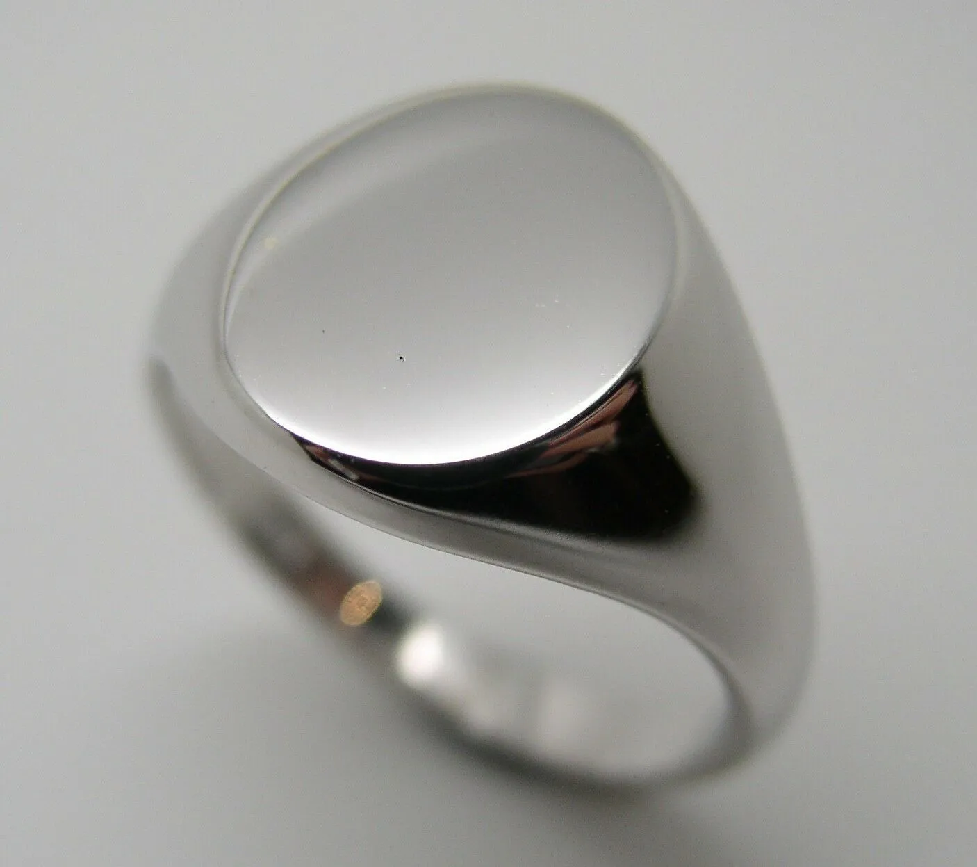 Genuine Size S Sterling Silver 925 Solid Heavy Signet Ring