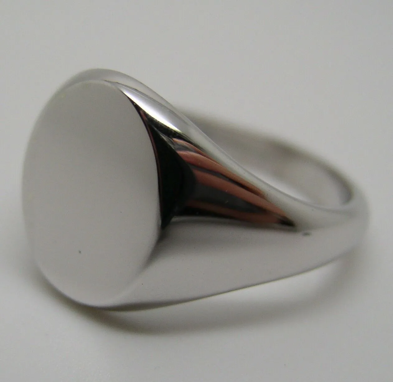 Genuine Size S Sterling Silver 925 Solid Heavy Signet Ring