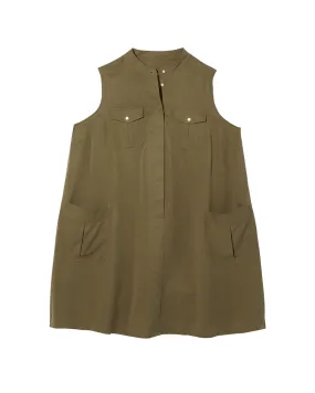 Georgetown Sleeveless Utility Dress | Olive Green