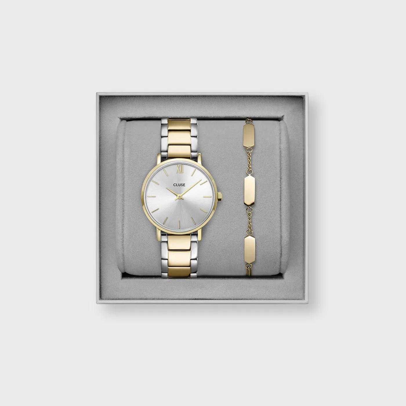 Gift Box Minuit Watch and Bracelet Gold Colour