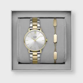 Gift Box Minuit Watch and Bracelet Gold Colour