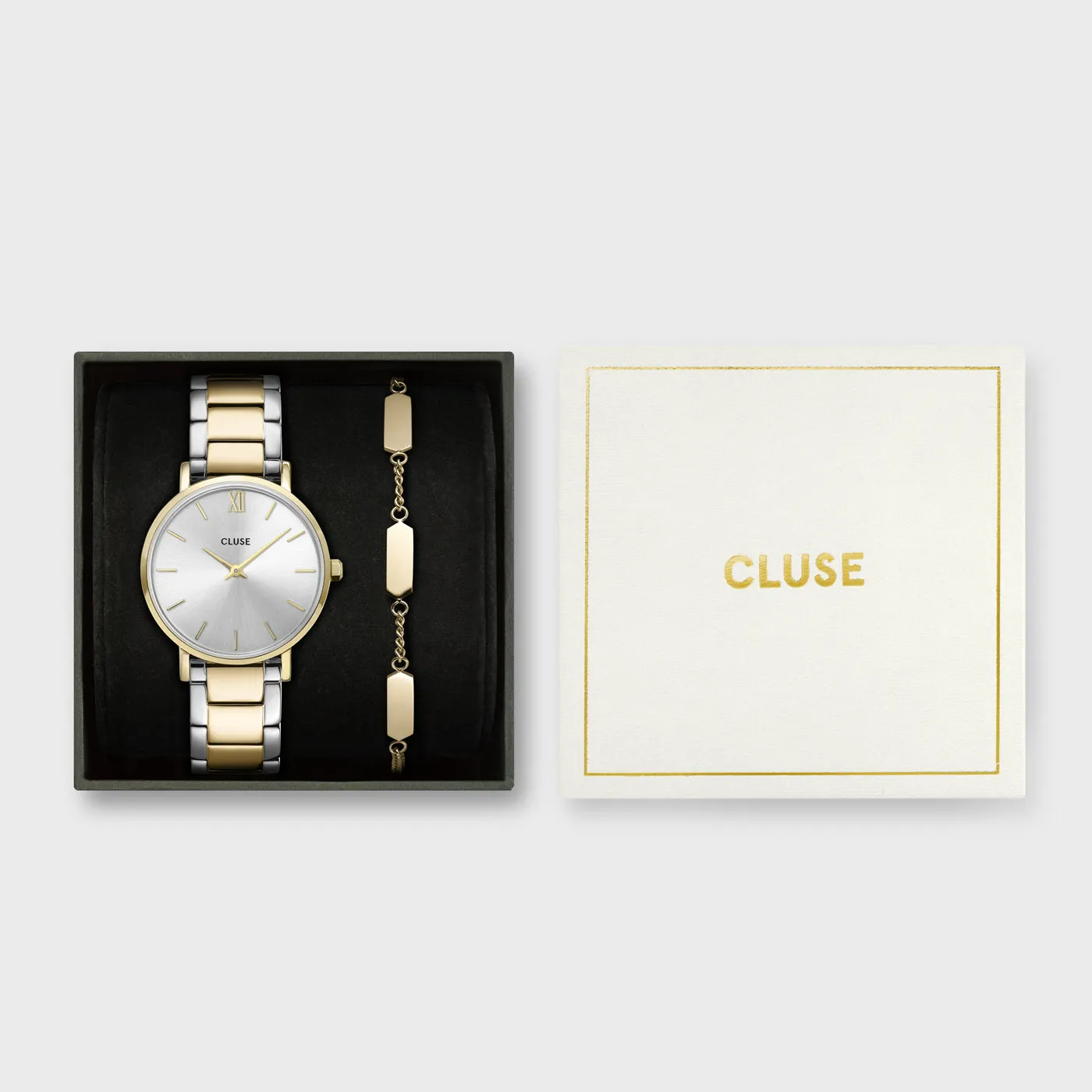 Gift Box Minuit Watch and Bracelet Gold Colour