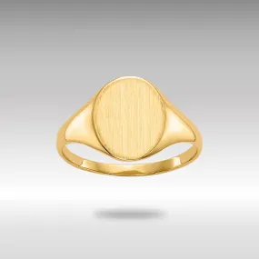 Gold Closed Back Signet Ring Model-RS101