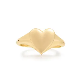 Gold Love Signet Ring