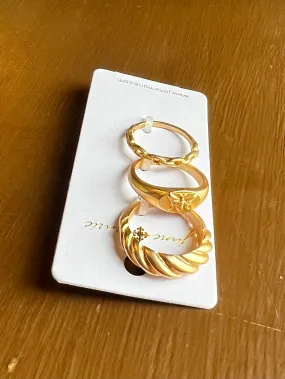 Golden Bee Rings