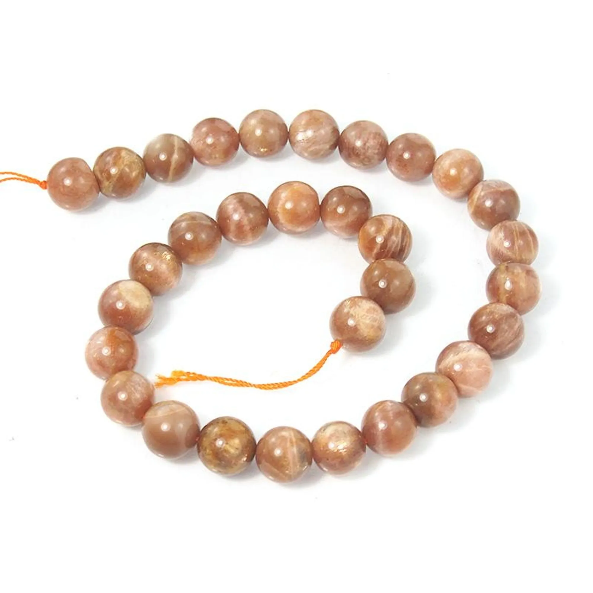 Golden Moonstone 13mm Round Strand